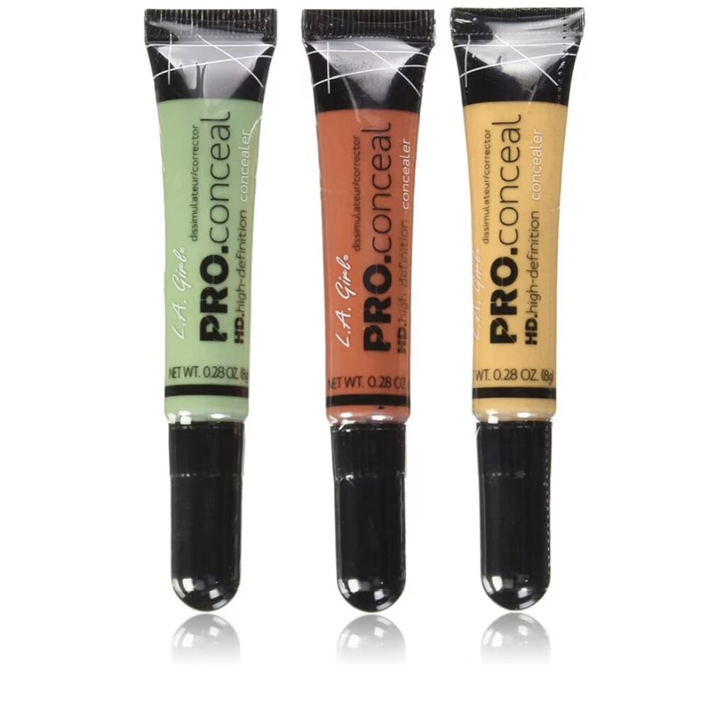 L.A Girl Pro Concealer HD corrector set Green Orange Yellow New